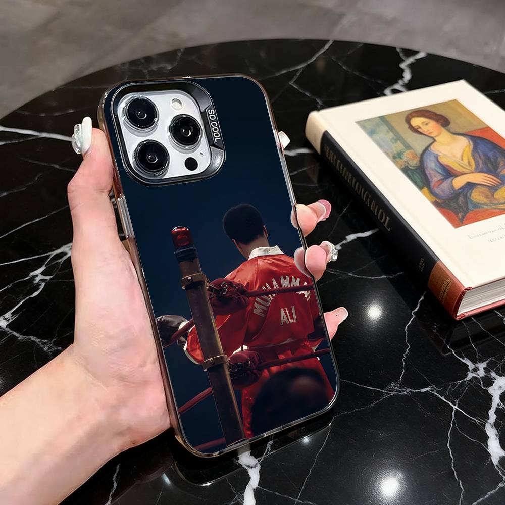 M-Muhammad A-Ali Boxlegende Handyhülle für iPhone 17,16,15,14,13,12,11 Plus,Pro Max,XS,Bunt Silber Schwarz Hülle