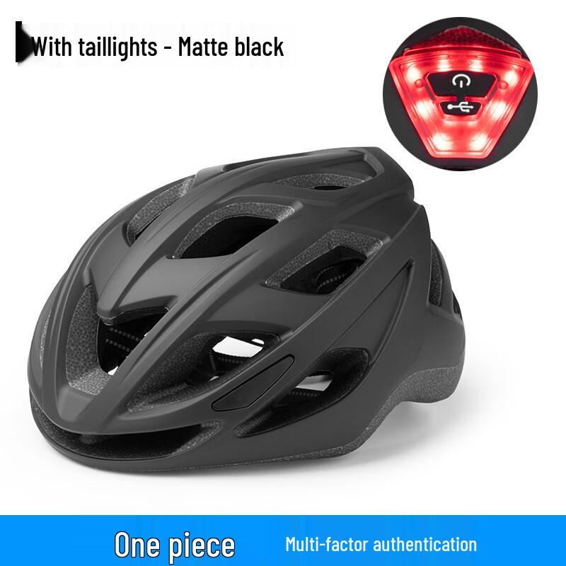 Lishi Integrated Road Mountain Bike Helmet with Taillight One Size