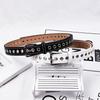 Trendy White Pu Belt For Denim Versatile Simple Style Buckle For Casual Wear