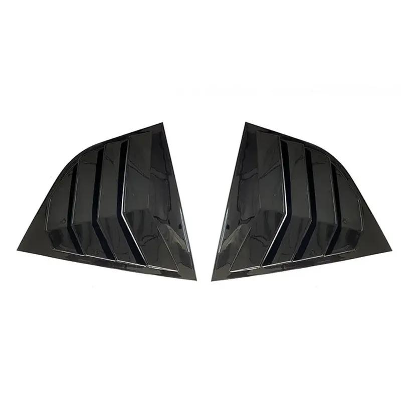 For Skoda Octavia MK3 2013- Car Rear Window Louver Shutter Cover Side Vent Blinds Trim Sticker ABS Exterior Accessories