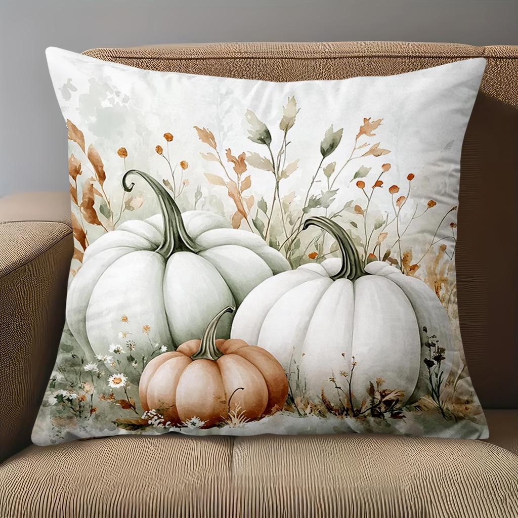 1 pieces -2D flat printing Autumn Pumpkin Pattern Decorative Throw Pillows Polyester pillowcase, sofa decorative cushion cov