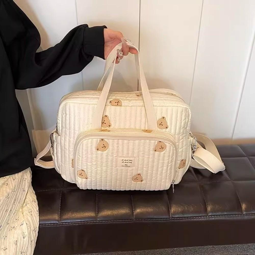 Neue Niedliche Bären-Organizer-Tasche Stickerei Große Kapazität Handtasche Mama-Tasche Schwangerschaftstasche Windel