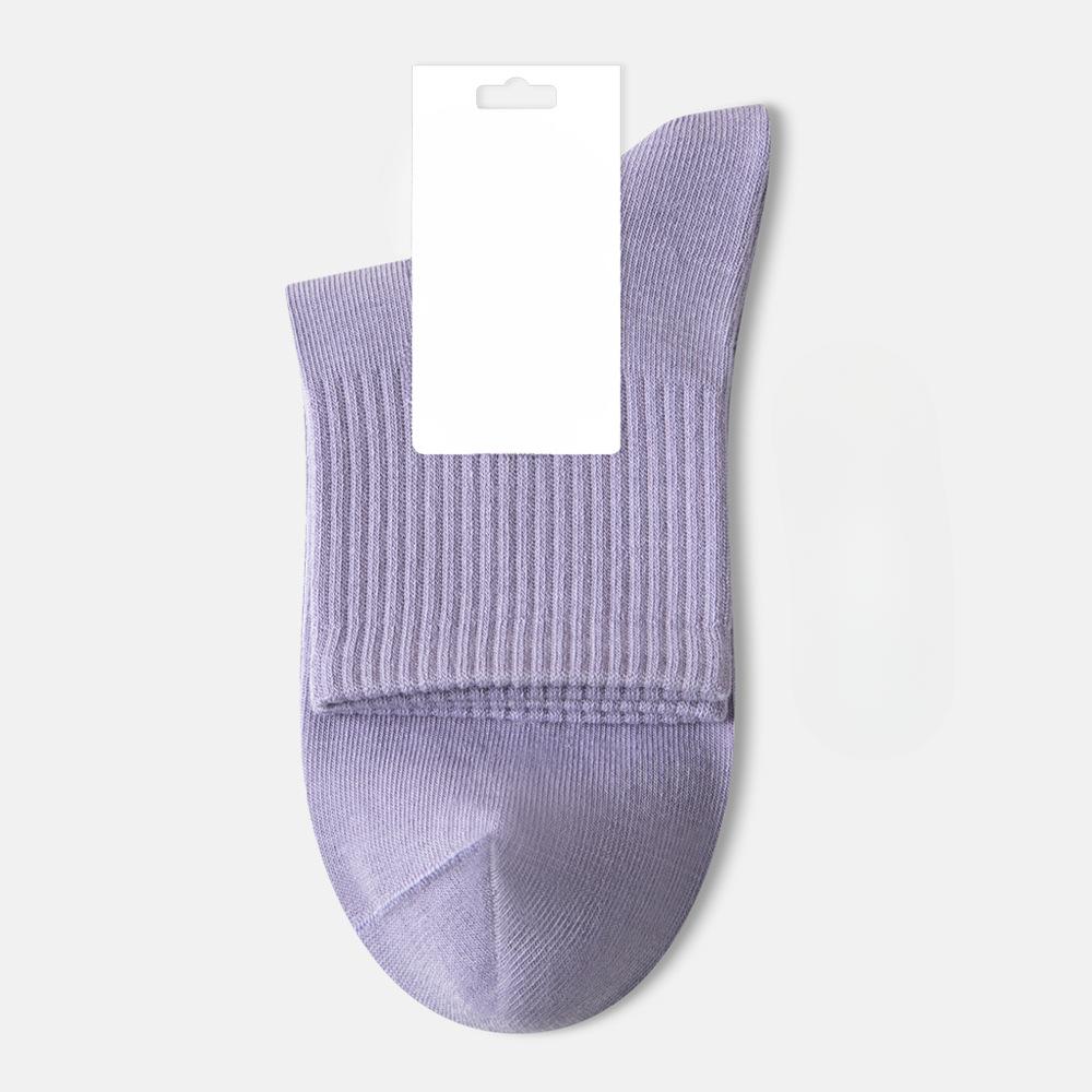 Female Spring and Summer Pure Cotton Anti Sweat Absorbable Breathable Boneless Tube Socks