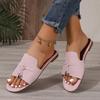 Summer New Candy Color Retro Flat Slippers Fashion Casual Plus Size Women's Beach Sandals