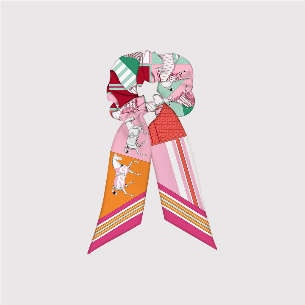 Elegant Silk Large Scrunchies Rubber Bands Women Hair Scarf Elastic Hair Bands Ties Ponytail Holder Hair Accessories for Girls