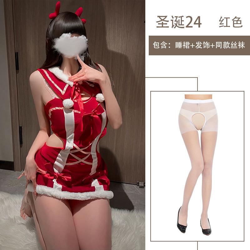 Sexy Lingerie Sexy Christmas New Dress Plush Pure Festive Atmosphere Cosplay Costume
