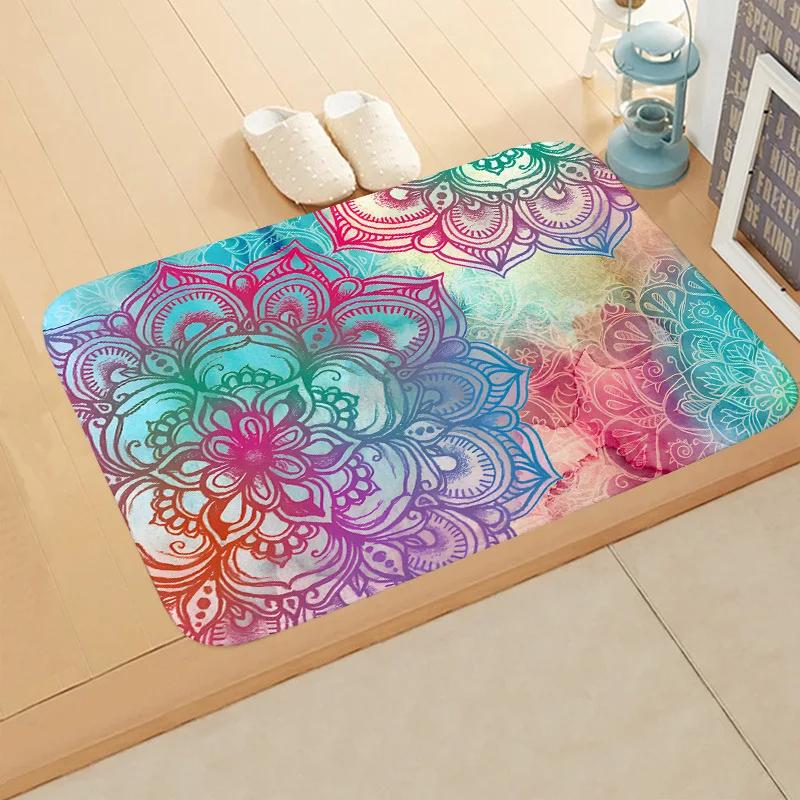 Bohemian Style Mandala Carpet Vintage Boho Area Rug Living Room Girls Bedroom Bedside Dorm Soft Floor Mat Home Entrance Door Mat