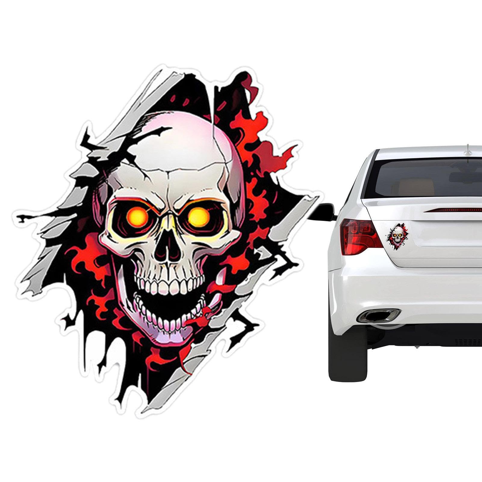 

Mdikawe Skeleton Head Sticker, American Skull Car Sticker | Skeleton Head Decal for Truck Please refer to the description