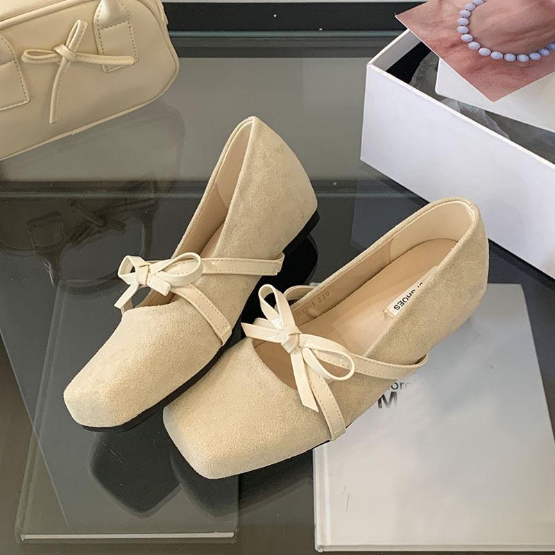 

Fashion Soft Fashion Butterfly-Knot Ladies Flats Shoes Shallow Female Silk Women Mary Janes Shoes With Height Increasing Footwear 35 бежевый