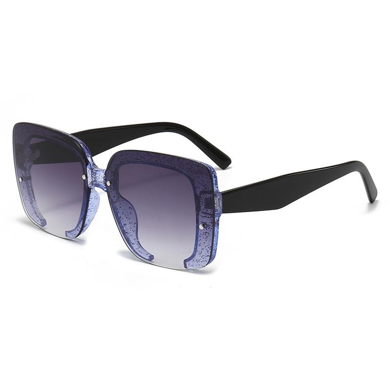 New Rimless Square Women Sunglasses Vintage Designer Fashion Men Brand Sun Glasses Big Shades Luxury Female  Uv400