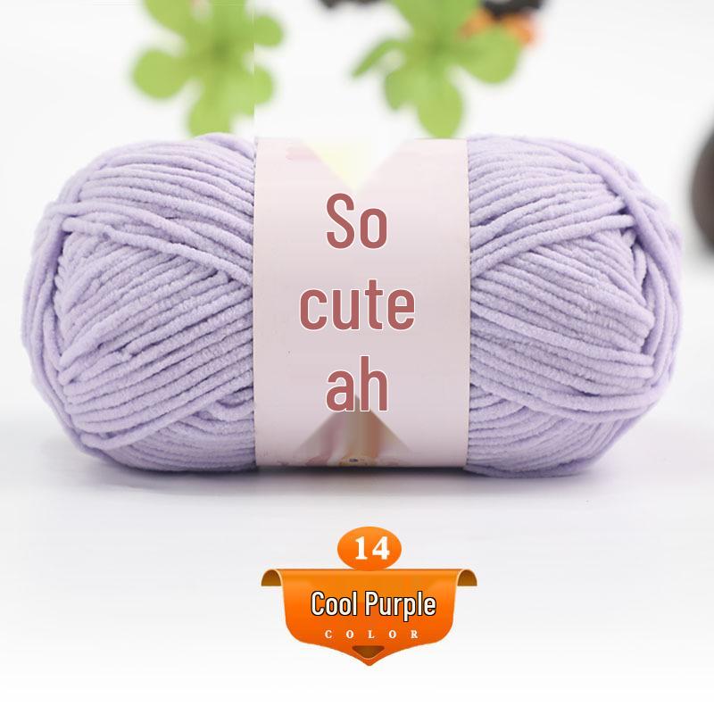 Medium Thick Chenille Yarn for Handmade Crochet Bags & Dolls