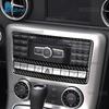 Echte Weiche Carbonfaser-Zieraufkleber Für Mercedes Benz SLK R172 2011 2012 2013 2014 2015 2016 Auto Mittelkonsole CD-Panel