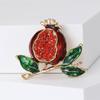 Stylish Pomegranate Brooch Accessory Elegant Lapel Pin Eye Catching Pomegranate Shaped Brooch for Daily Wear Parties