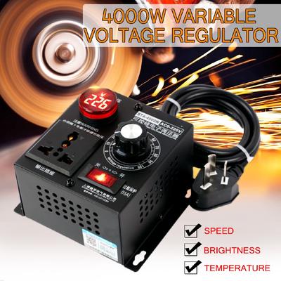 Regulator napięcia zmiennego 4000W Kontroler prędkości silnika wentylatora AC 220V
