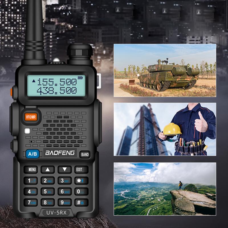 Baofeng UV-5RX Walkie Talkie Type-C Wireless Copy Frequency AM FM Long Rang Powerful Two Way Portable Radio UV-5R New Upgrade