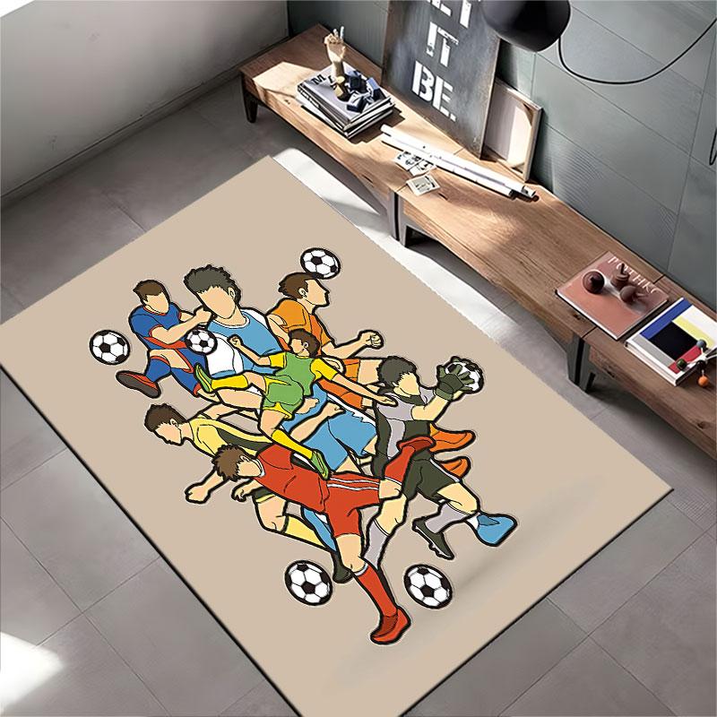 Soccer Player Action Design suitable as a non-slip mat for the living room or bedroom sofa
