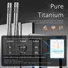 LFGB Certified Pure Titanium Chopsticks 23.7g/Pair Weightless 5 Natural Primary Color Cross-contamination Prevention Chopstick