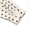 Herbst 2025 Retro Polka-Dot Midi-Kleid mit Schleifenkragen und langen Ärmeln