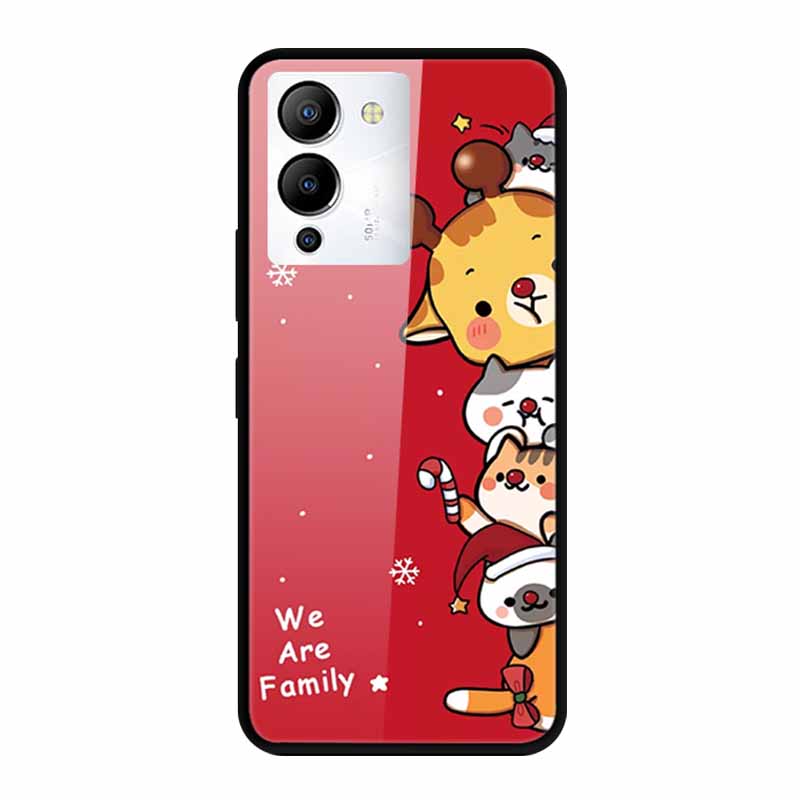 Luxury Shockproof Tempered Glass Back Cover Hard Case For Infinix Note 12 G96 Infinix Note 11pro 11s Protective Cool Phone Cover