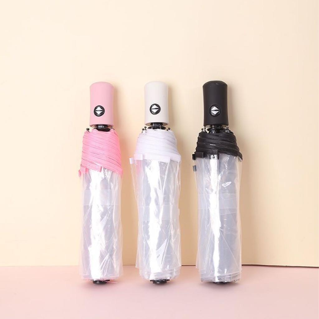1pc automatic transparent folding umbrella, waterproof, durable and portable rain gear, is an ideal gift for friends.