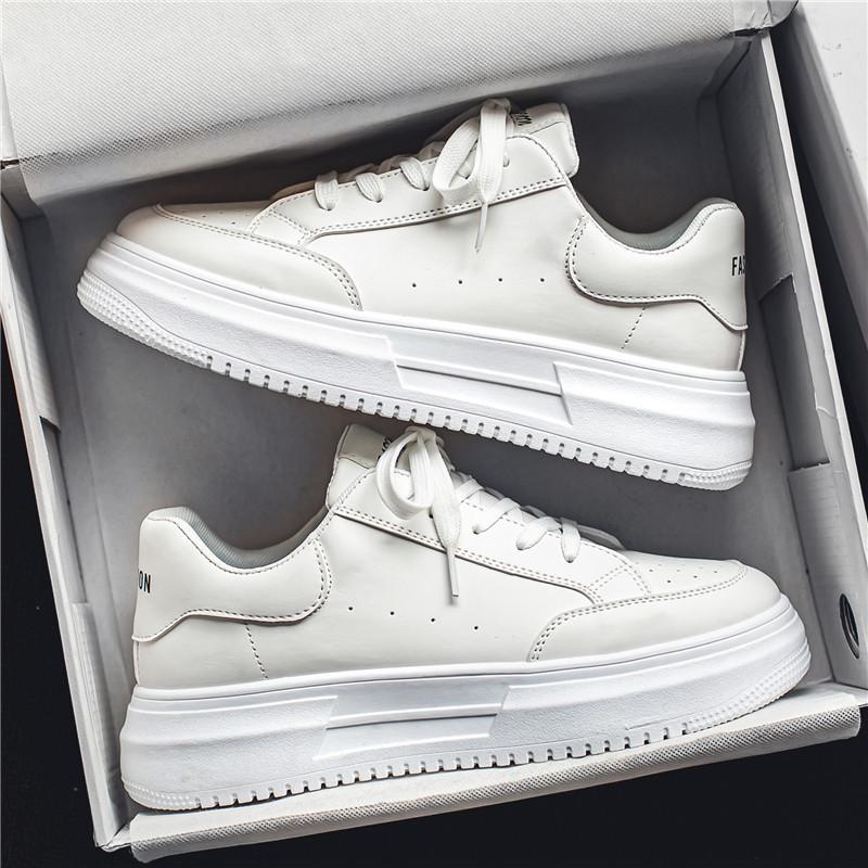 McQueen white shoes men's summer breathable trend versatile pure white board shoes youth leisure sports men's shoes summer