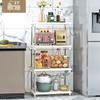 Stainless Steel Detachable Rack Kitchen Tableware Shelves Bathroom Storage Rack Holder Table Storage