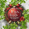 Metal Tin Art Sign Jesus Christmas Round Wall Decor 7.8 Inch Home Bar Cafe Gift