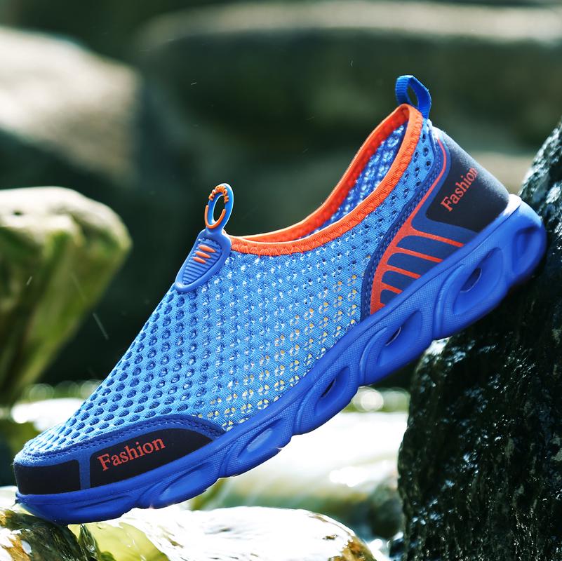 New Breathable Men's Mesh Shoes Hole Shoes Summer