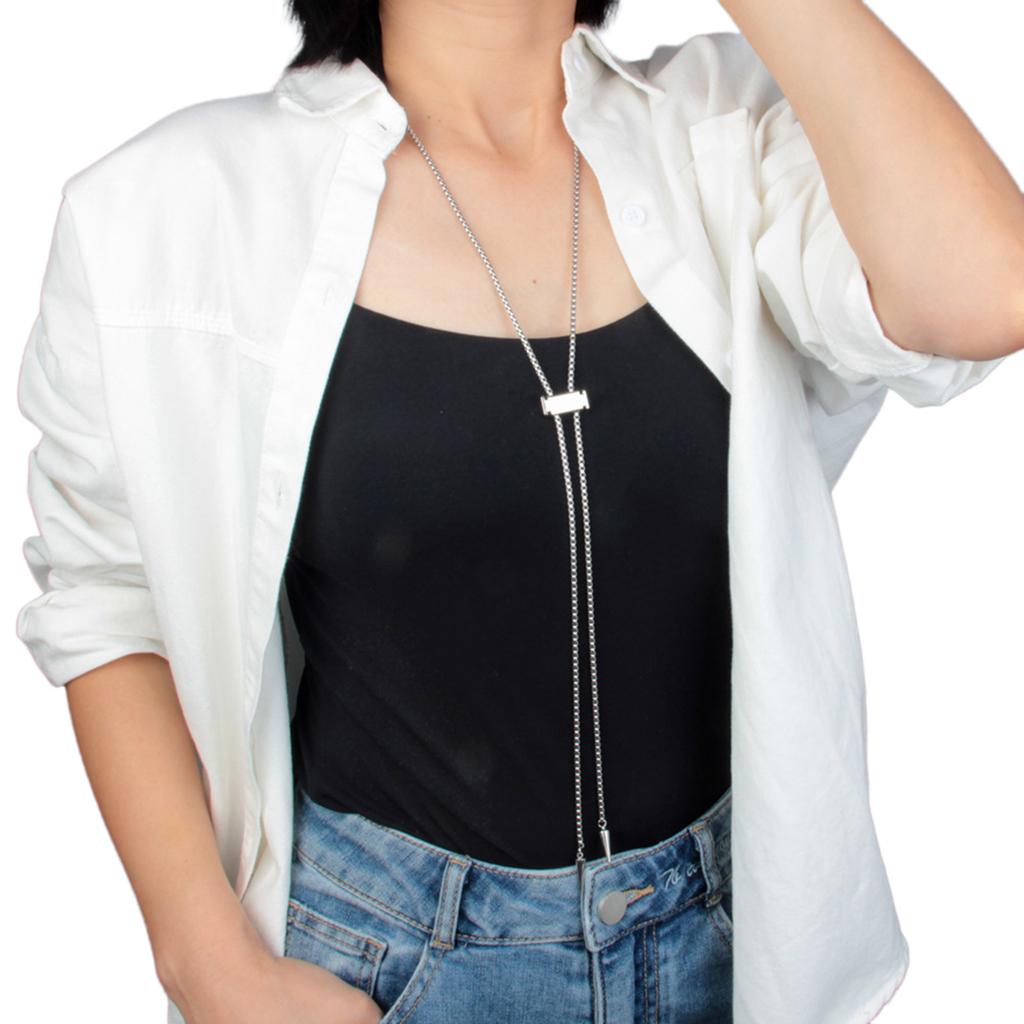 Sexy Bolo Krawattenkette für Damen Mädchen Coole Schmuckkette Lariat mit Würfel Chokern Körperschmuck Sommer