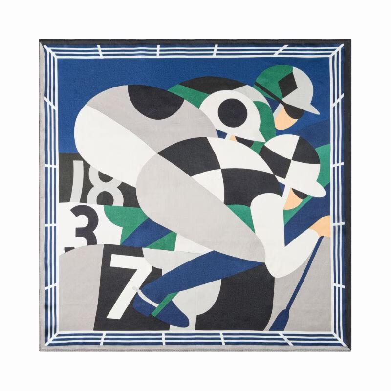 Men s Vintage Silk Art Scarf One Size