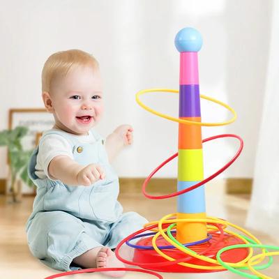 Kids Ring Toss Game, Stacking Toys for Indoor Outdoor Family Party Activities, Early Learning Gift