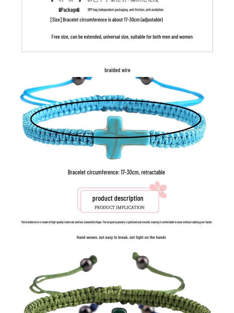 Green and Turquoise Twisted Bow Hand-Woven Bracelet