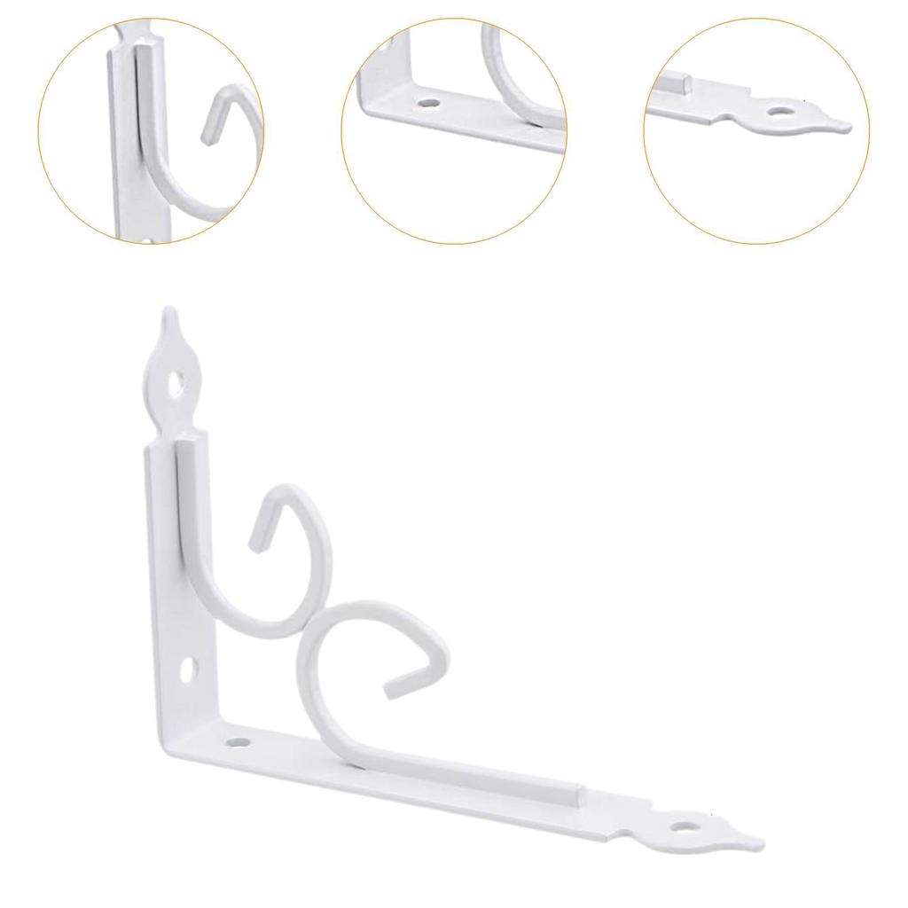 2 Pieces Wall Shelf Brackets Triangular 7.87"x4.96" Heavy Duty Hardware Thickened Sturdy Wall Mounted Metal Shelf Support