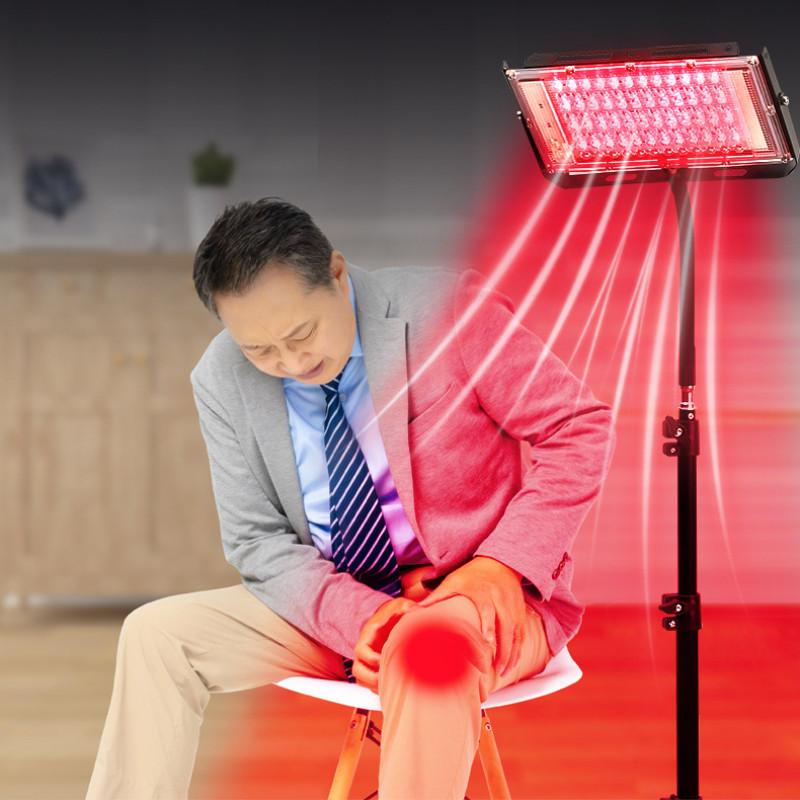 96 Bead Floor Standing Tripod Beauty Lamp Infrared Physiotherapy Light Timed Dimming Segmented Pulse Red Light Therapy Lamp