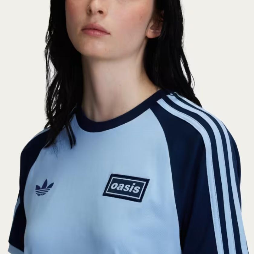 Adidas Originals X Oasis Kollaboration 3-Streifen SS25 Bequemes Slim-Fit Sport Kurzarm T-Shirt Unisex Oberteile KT-3447