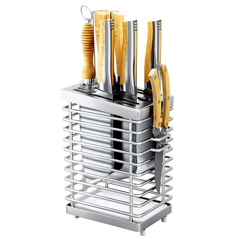 Shuaishi 304 Stainless Steel Kitchen Knife & Utensil Drainer Rack