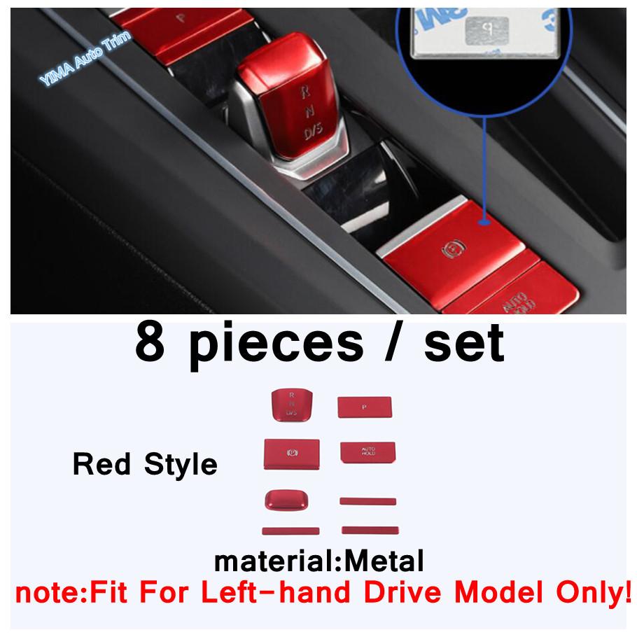 Metall Auto Innenraum Mittelkonsole Schaltknauf Schalthebel Knopf Abdeckung Zierleiste Zubehör für VW Volkswagen Golf 8 MK8 -