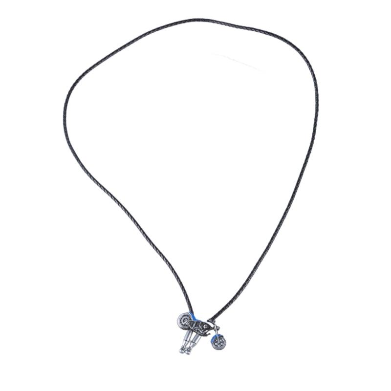 Metal Bolo Tie for Male Carnivals Necktie Motorcycle Pendant Bolo Tie for Shirt Sweater Decorative Adult Birthdays Gift