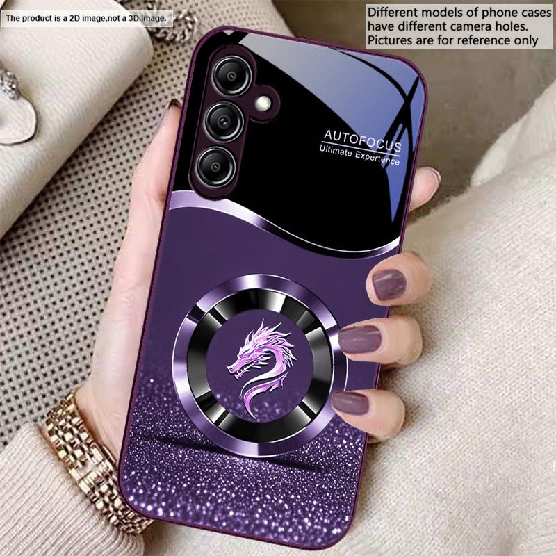 Purple new dragon head For Samsung A20 30 22 23 24 25 26 31 32 33 34 35 42 50 51 52 53 54 55 56 70 71 72 73 glass phone case