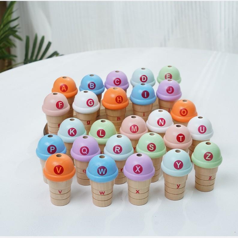 Children's Play Ice Cream Digital Building Blocks Stacked Music Tower Color Mathematical Operation Cognitive Educational Toy