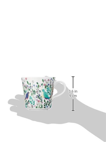 NARUMI Anna Emilia Mug, 340cc, Good Luck, Floral Design, Cute, Large, Gift, Microwave-Safe, Dishwasher-Safe, Gift Boxed, 51948-2923P