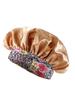 Women'S Fashion Bonnet Flower Printed Hair Hat With Wide Edge Elastic Silk Smooth Satin Face For Daily Home Sleep Hat