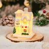White Christmas Glowing Small House Resin Xmas House Ornament Cartoon Table Decorations  Home Decor