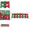 Weihnachtsfeier Dekorationen mit Weihnachtsmannmuster Festliche Flaggenbanner für Feiertagsfeier