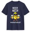 Beer Time Retro Duck Meme Party Lovers WoUnisex T Shirt Unisex Pure Cotton Novelty TShirts O Neck Tee Shirt Short Sleeve Clothes