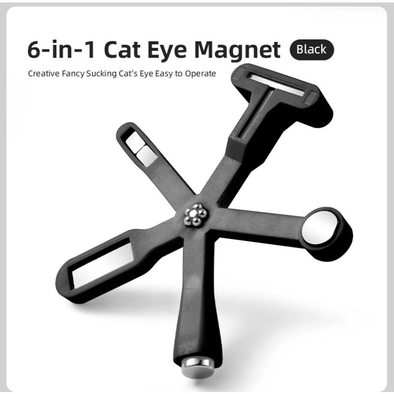 

6 IN 1 Multi-function Cat Eye Nail Magnetic Stick Cross Magnet Board for Cat Eye UV Gel Nail Tool Shiny Nail Art Decal Tools