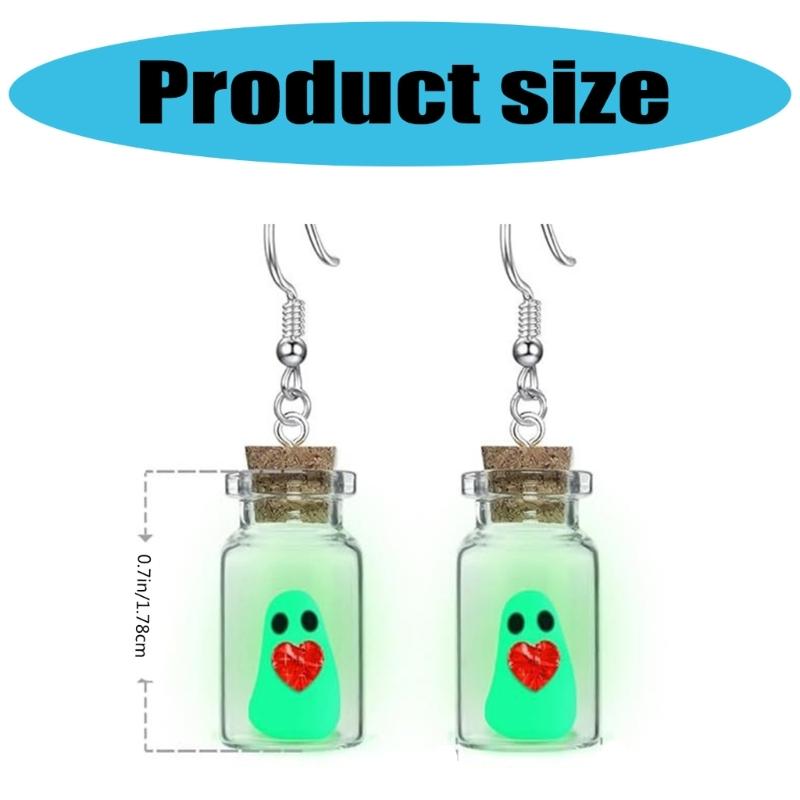 Fashionable Halloween Earrings Glowing in Dark Fashion Accessory Portable for Special Occasions Stylish Outfits