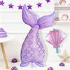 Mermaid Party Gradient Balloons Set: Tail & Large Shell Foil Balloons
