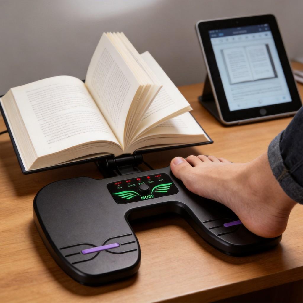 Tichý Bluetooth nožní pedál pro iPad s automatickým otáčením stránek pro čtení not pro piano a kytaru