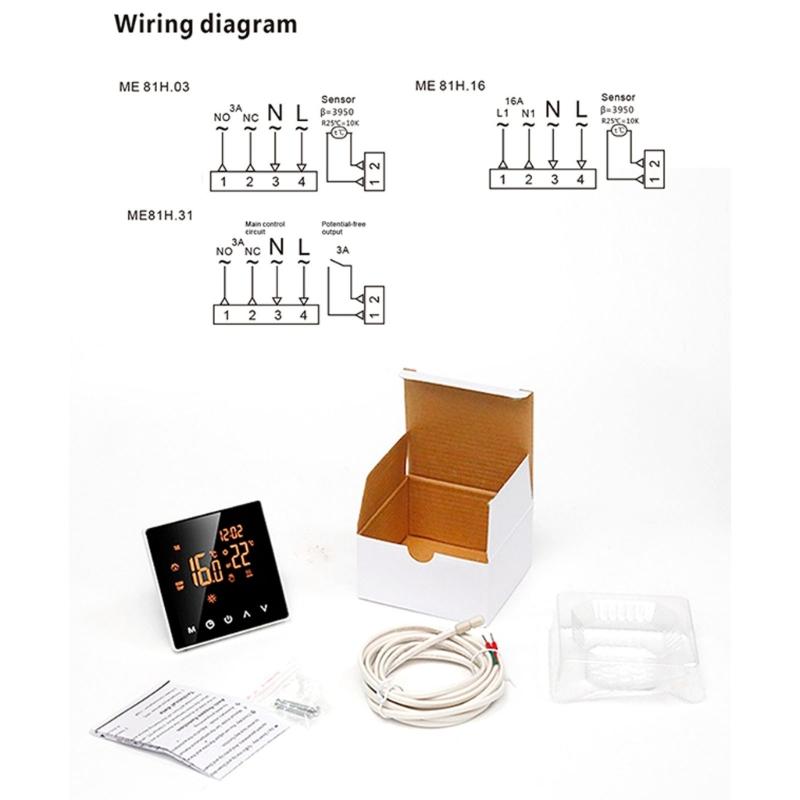 WiFi Thermostat Programmable Electric Underfloor Heating Radiator Thermostat Indoor Constant Temperature Controller LCD